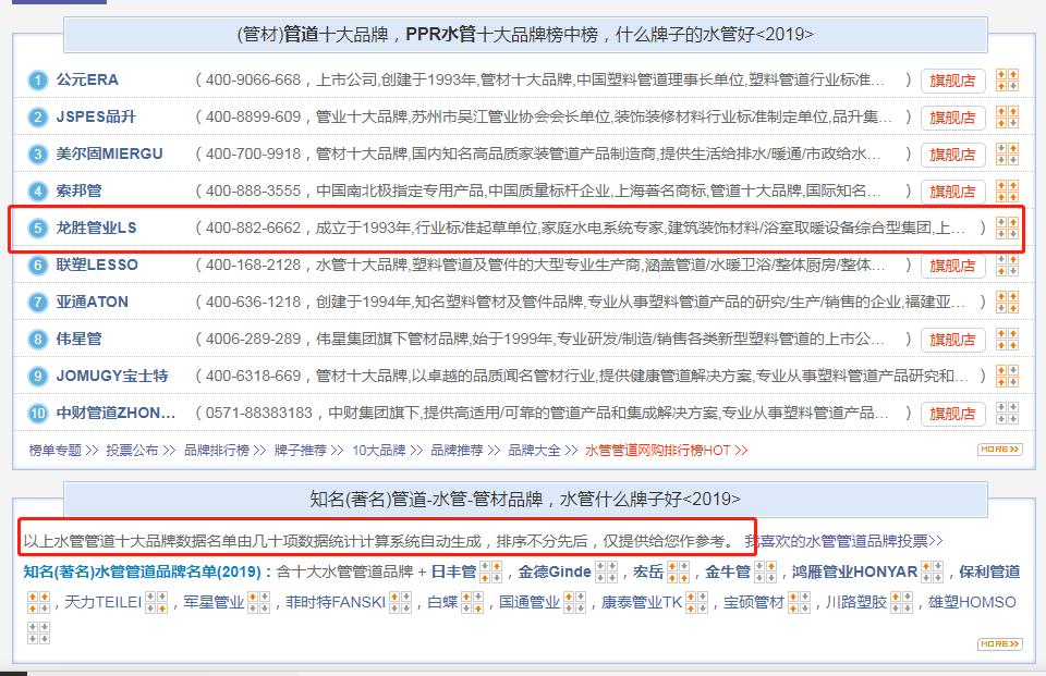 全國(guó)管業(yè)十大名牌排名有哪些?它們是如何被評(píng)選出來(lái)的?